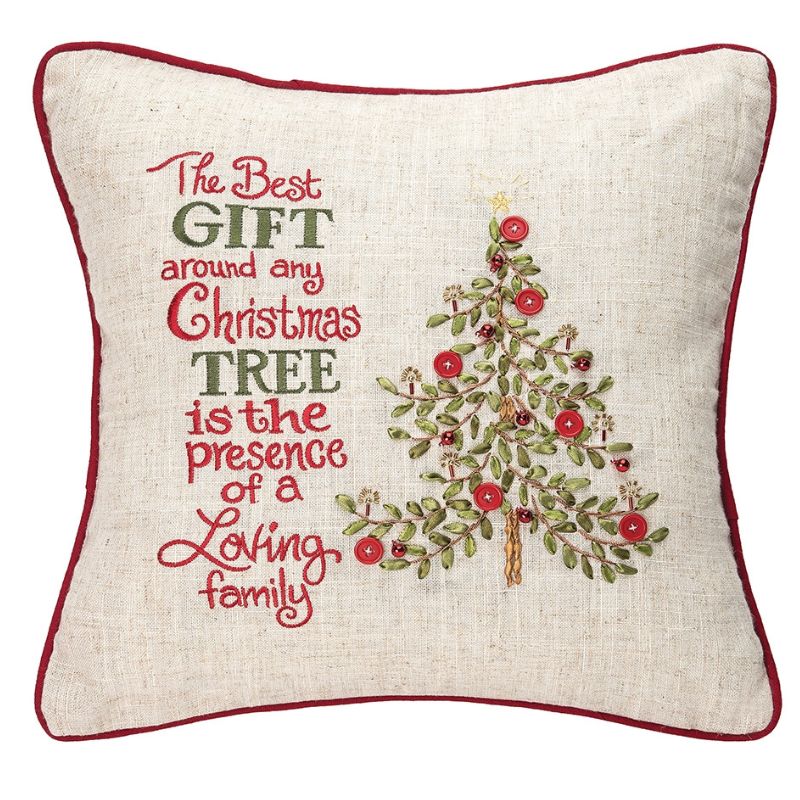 Merry Poinsettia Pillow